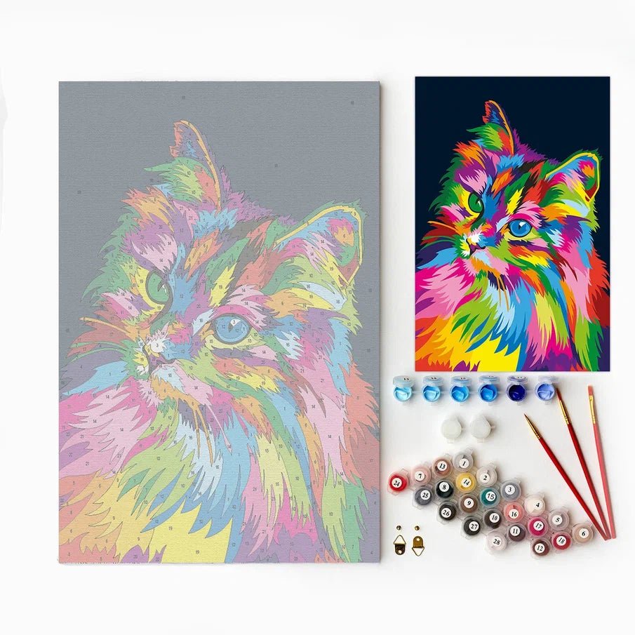 Paint by Numbers 20x30 cm | Through the eyes of a cat (MC1116e) – Painting by numbers | Varvikas.Shop