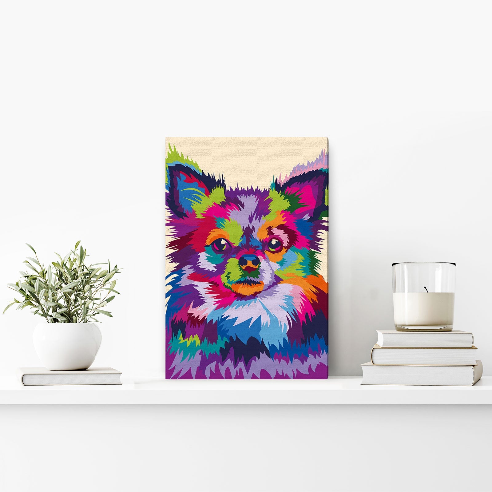 Paint by Numbers 20x30 cm | Through the eyes of a chihuahua (MC1115e) – Painting by numbers | Varvikas.Shop