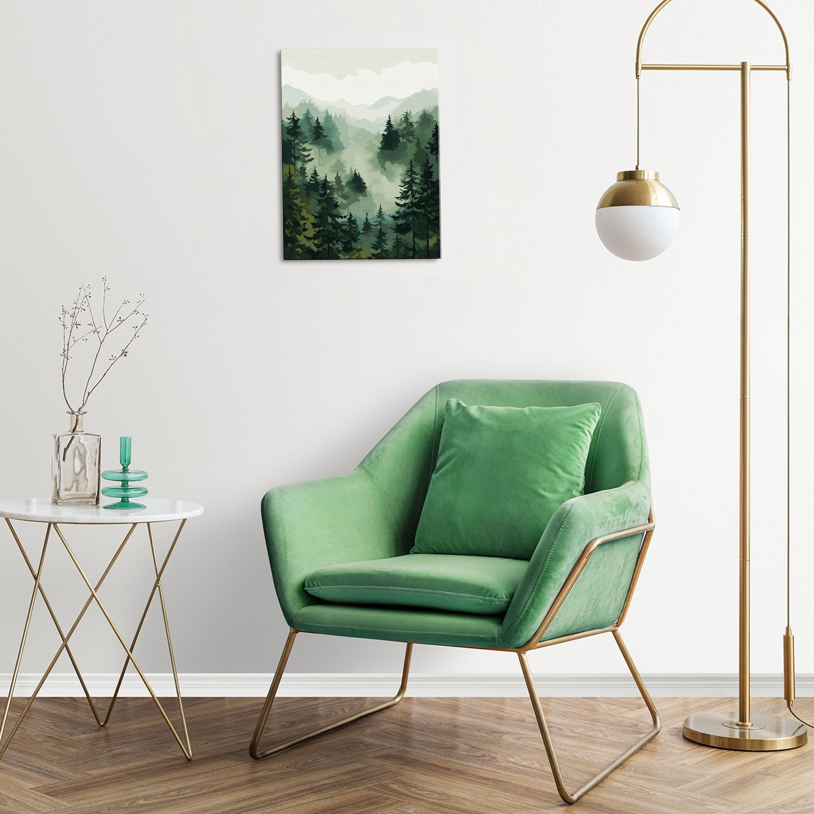 Paint by Numbers 30×40 cm, Foggy Forest (ME1190e) – Painting by numbers | Varvikas.Shop