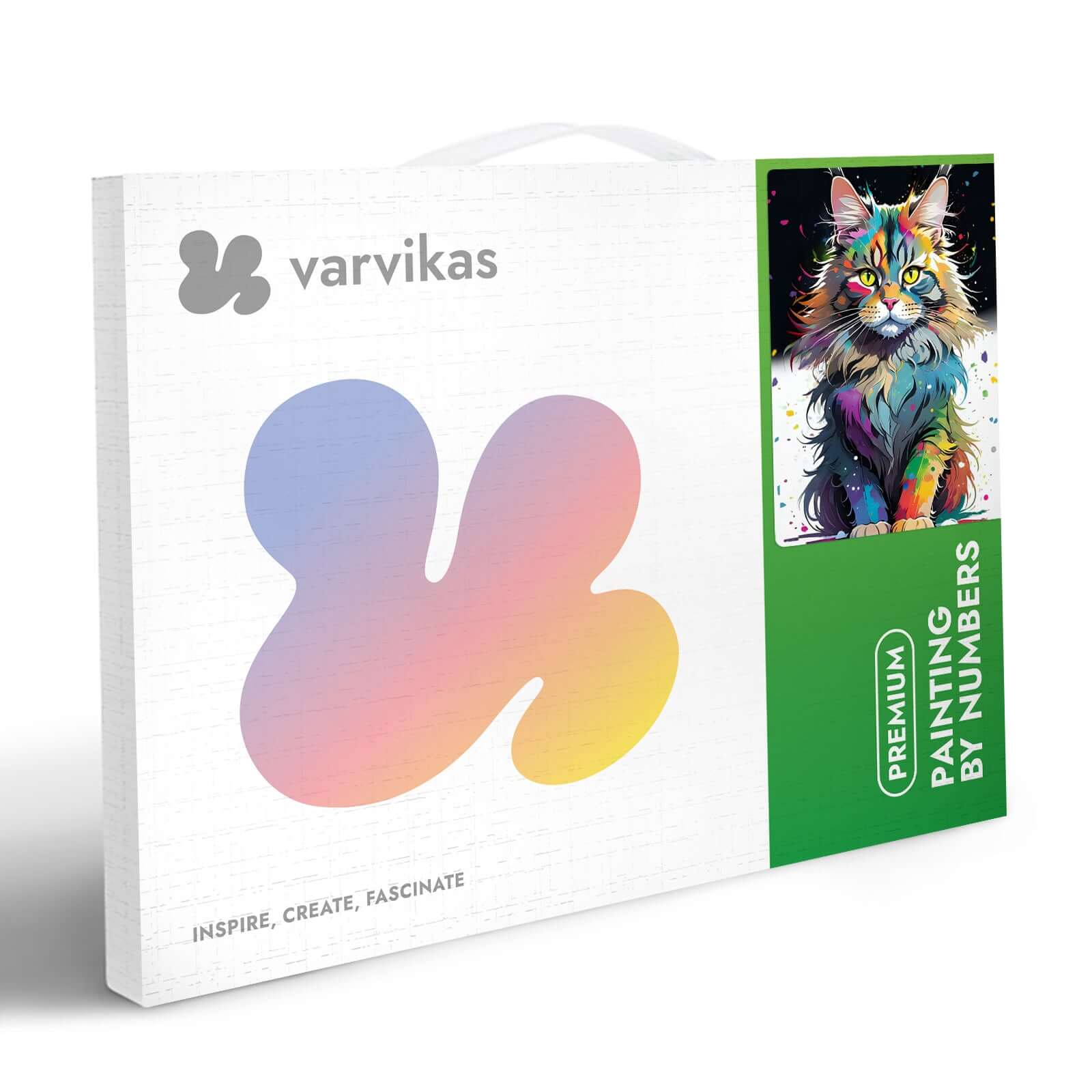 Paint by Numbers 30x40 cm | Bright Maine Coon (ME1169e) – Painting by numbers | Varvikas.Shop