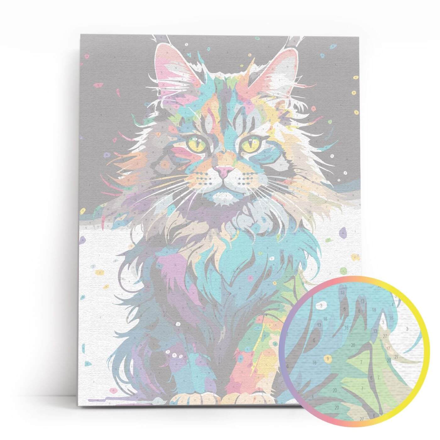 Paint by Numbers 30x40 cm | Bright Maine Coon (ME1169e) – Painting by numbers | Varvikas.Shop