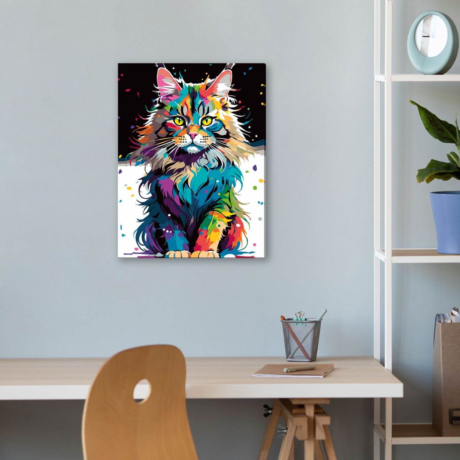 Paint by Numbers 30x40 cm | Bright Maine Coon (ME1169e) – Painting by numbers | Varvikas.Shop