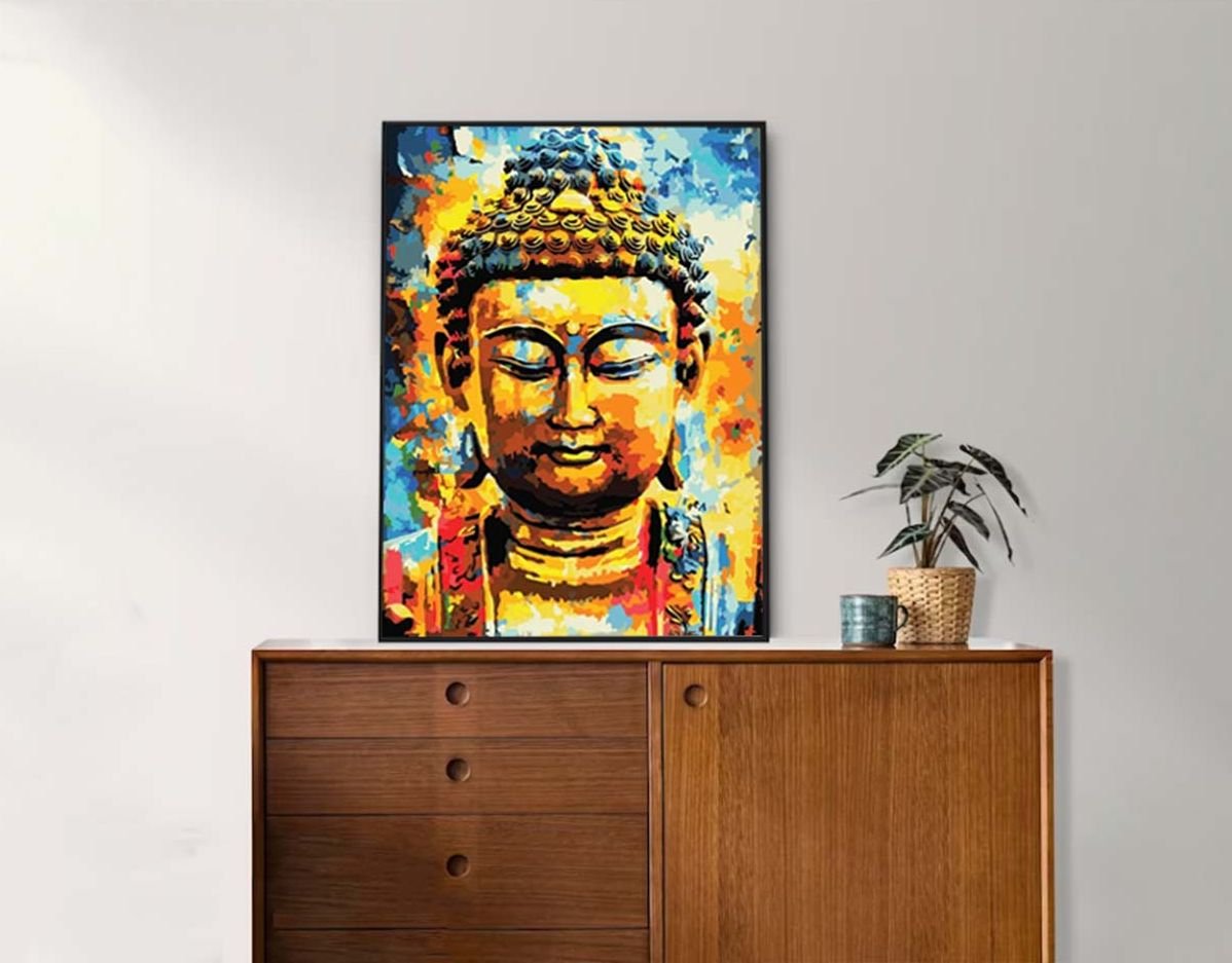 Paint by Numbers 30x40 cm | Buddha (ME1152e) – Painting by numbers | Varvikas.Shop