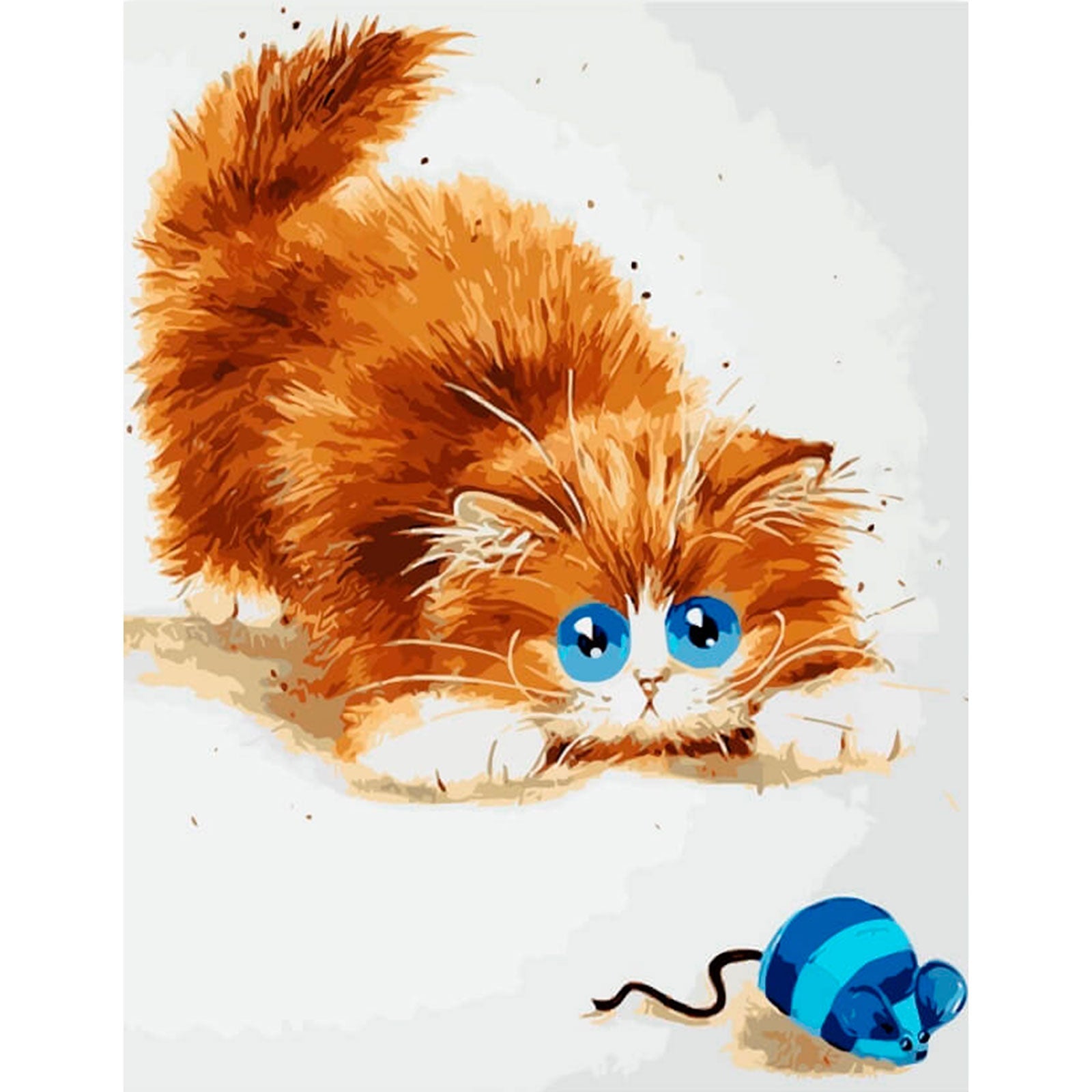 Paint by Numbers 30x40 cm | Cat and Mouse (ME1073e) – Painting by numbers | Varvikas.Shop