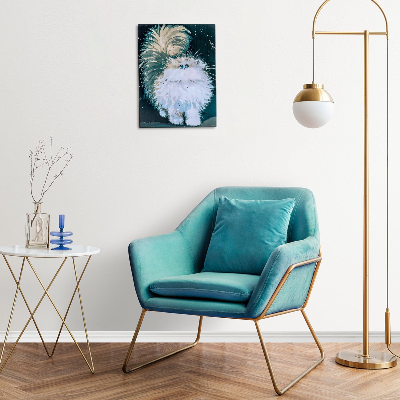 Paint by Numbers 30x40 cm | Cute Fluffy Cat (ME1069e) – Painting by numbers | Varvikas.Shop