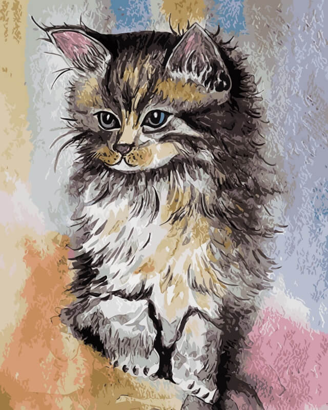 Paint by Numbers 30x40 cm | Kitten (ME1066e) – Painting by numbers | Varvikas.Shop