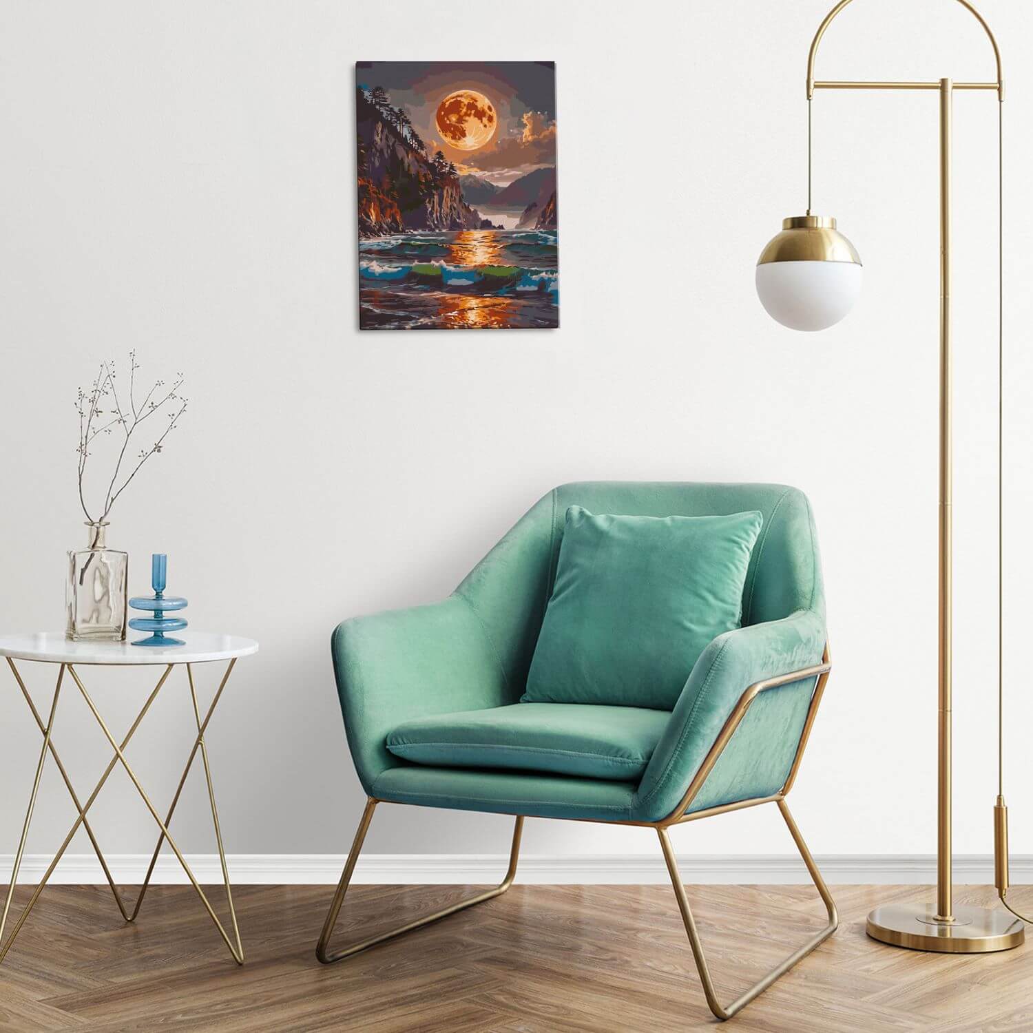 Paint by Numbers 30x40 cm | Moonlit Bay (ME1176e) – Painting by numbers | Varvikas.Shop