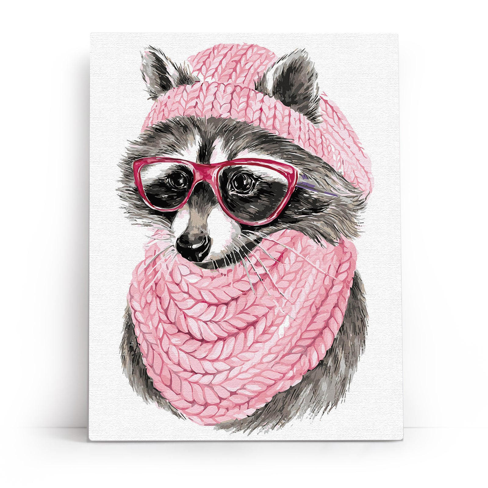 Paint by Numbers 30x40 cm | Raccoon with Glasses (ME1108e) – Painting by numbers | Varvikas.Shop