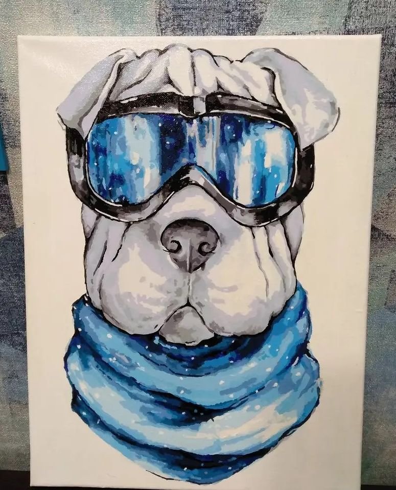 Paint by Numbers 30x40 cm | Shar - Pei (ME1110e) – Painting by numbers | Varvikas.Shop