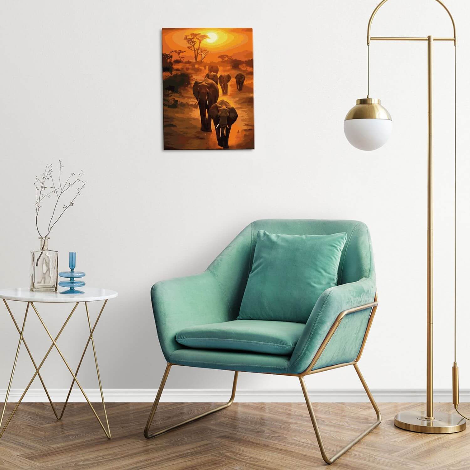 Paint by Numbers 30x40 cm | Sunset Safari (ME1175e) – Painting by numbers | Varvikas.Shop