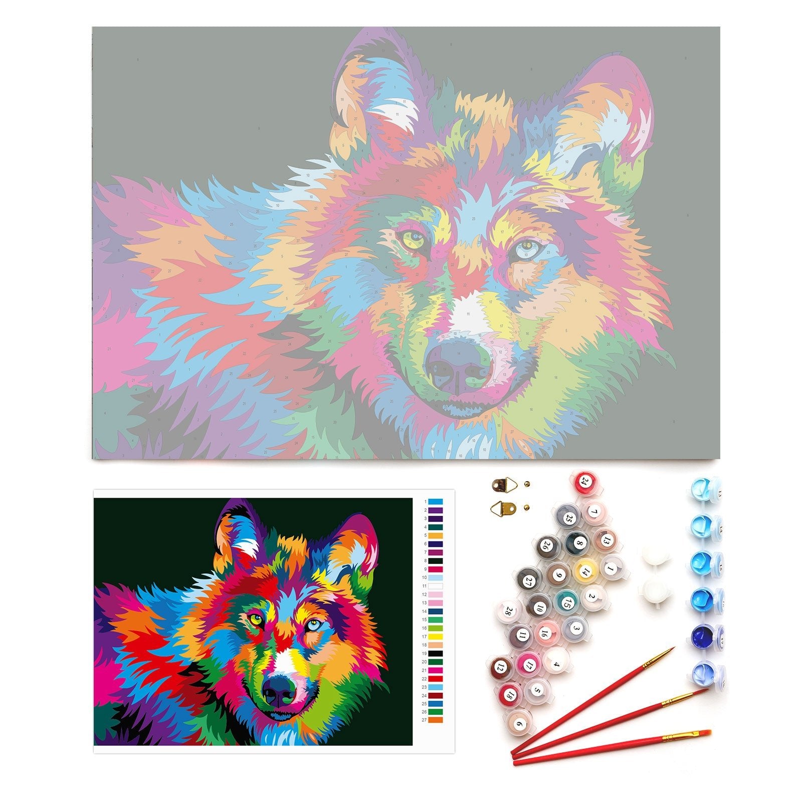 Paint by Numbers 30x40 cm | Through the eyes of a wolf (ME1145e) – Painting by numbers | Varvikas.Shop