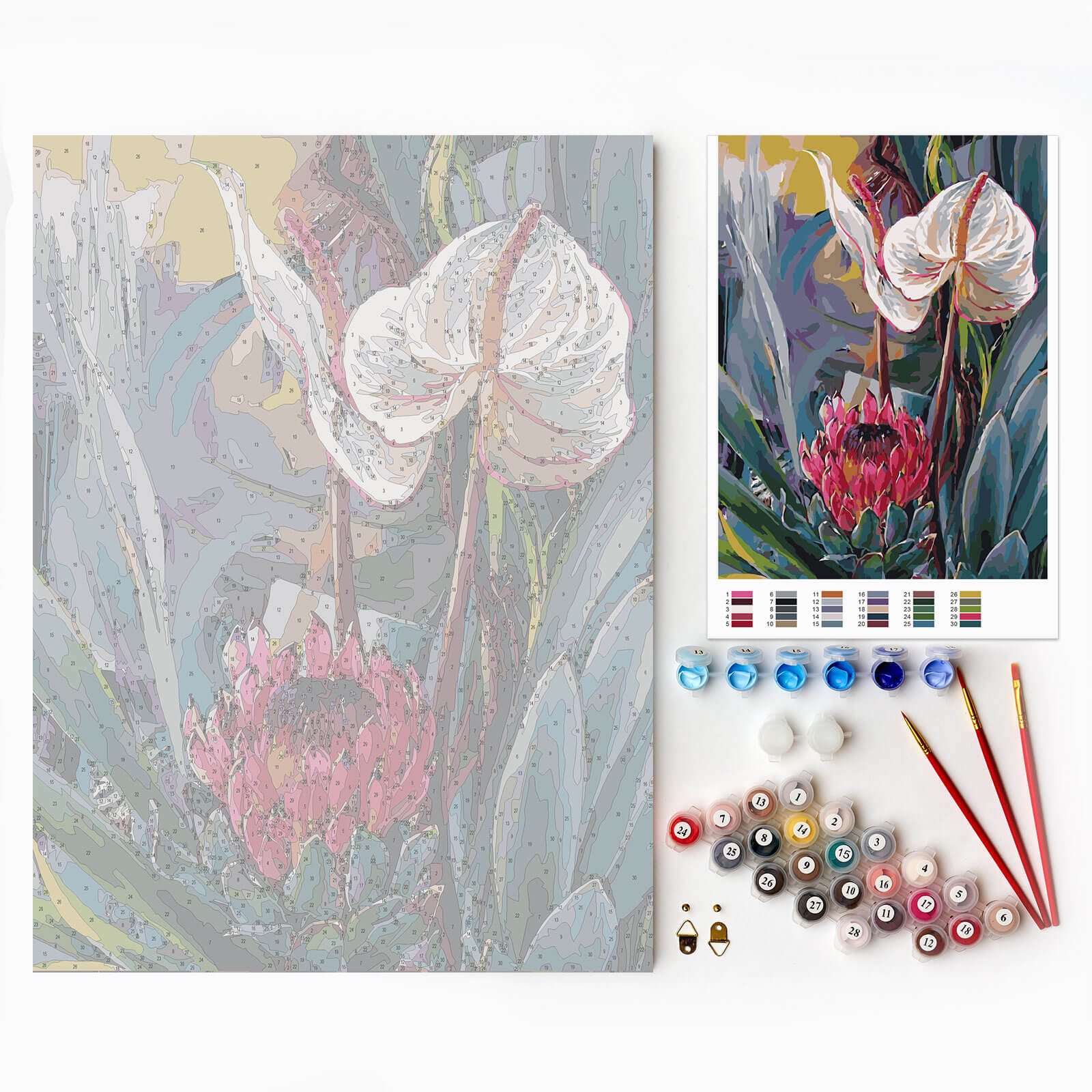 Paint by Numbers 30x40 cm | Tropical bouquet (ME1162e) – Painting by numbers | Varvikas.Shop