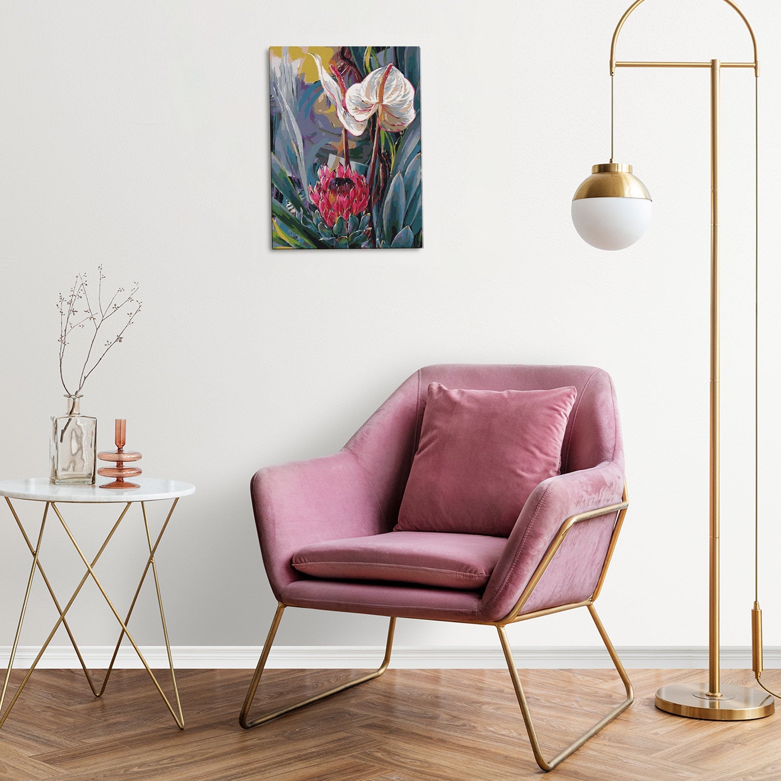 Paint by Numbers 30x40 cm | Tropical bouquet (ME1162e) – Painting by numbers | Varvikas.Shop