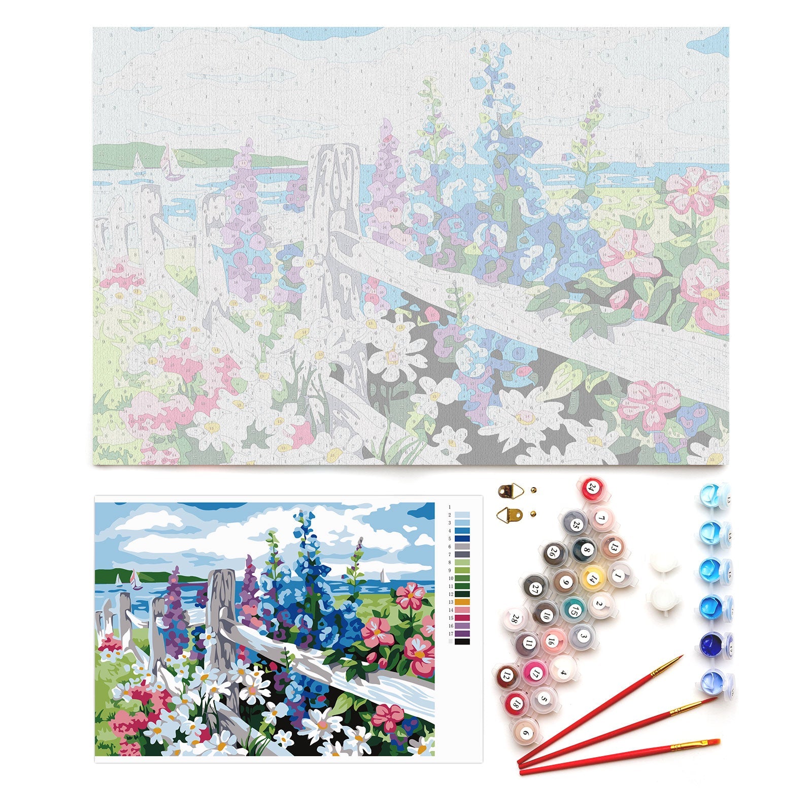 Paint by Numbers 30x40 cm | Village Outskirts (ME050e) – Painting by numbers | Varvikas.Shop