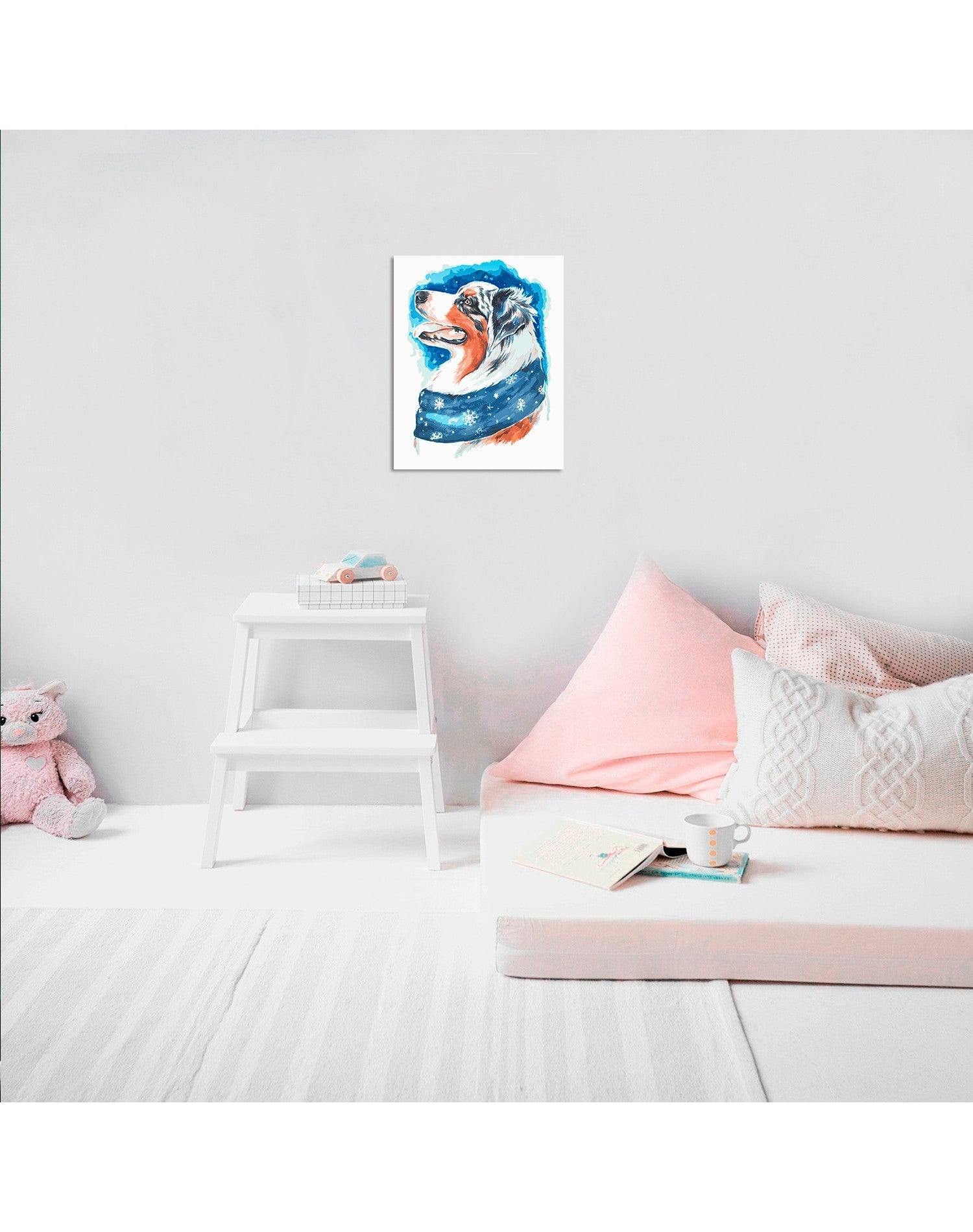 Paint by Numbers 30x40 cm | Winter Dog (ME1113e) – Painting by numbers | Varvikas.Shop