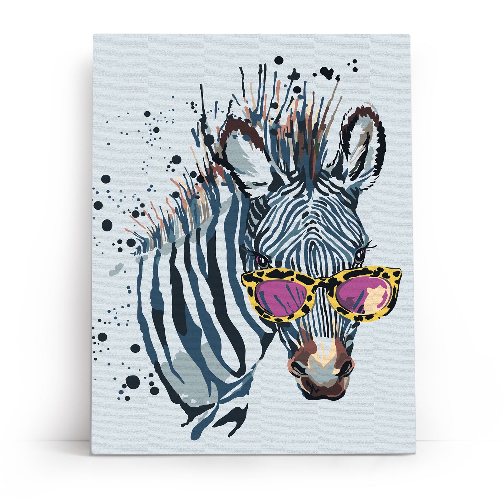 Paint by Numbers 30x40 cm | Zebra with Glasses (ME1114e) – Painting by numbers | Varvikas.Shop
