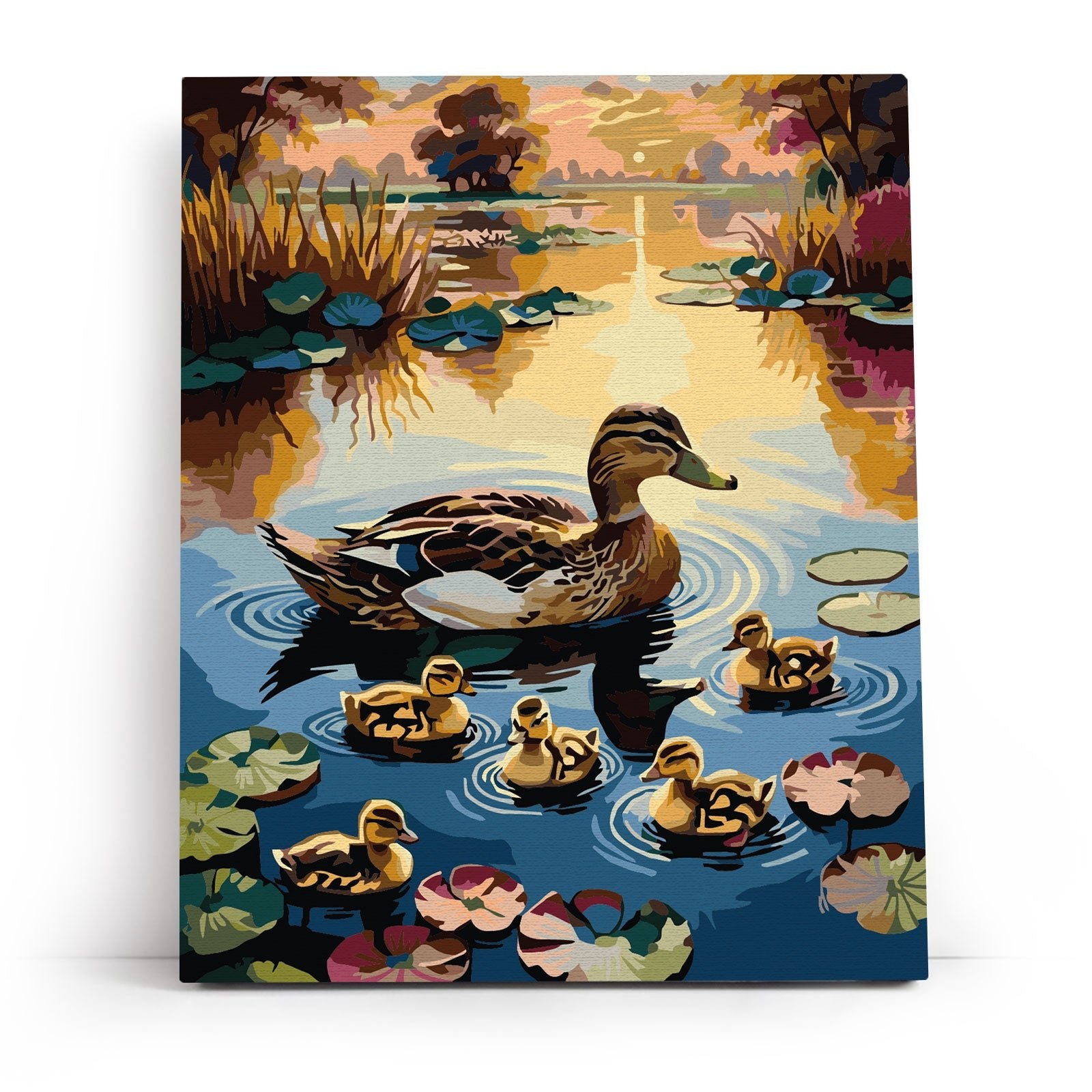 Paint by Numbers 40×50 cm, Duck Family (MG2540e) – Painting by numbers | Varvikas