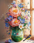 Paint by Numbers 40×50 cm, Summer in a Vase (MG2537e) – Painting by numbers | Varvikas.Shop
