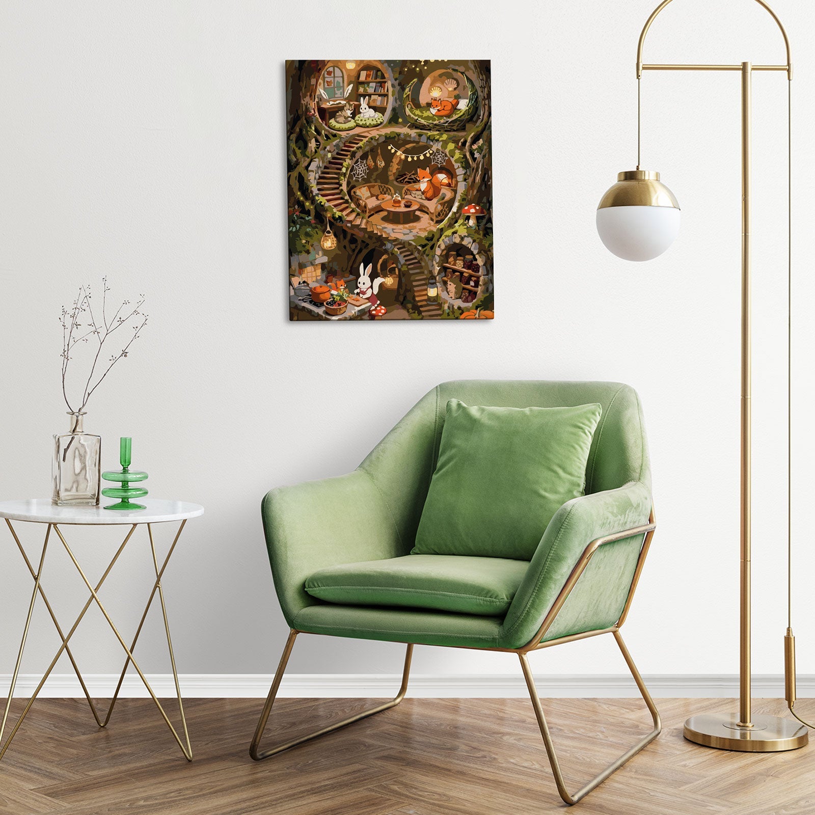 Paint by Numbers 40×50 cm, Woodland Comfort (MG2546e) – Painting by numbers | Varvikas