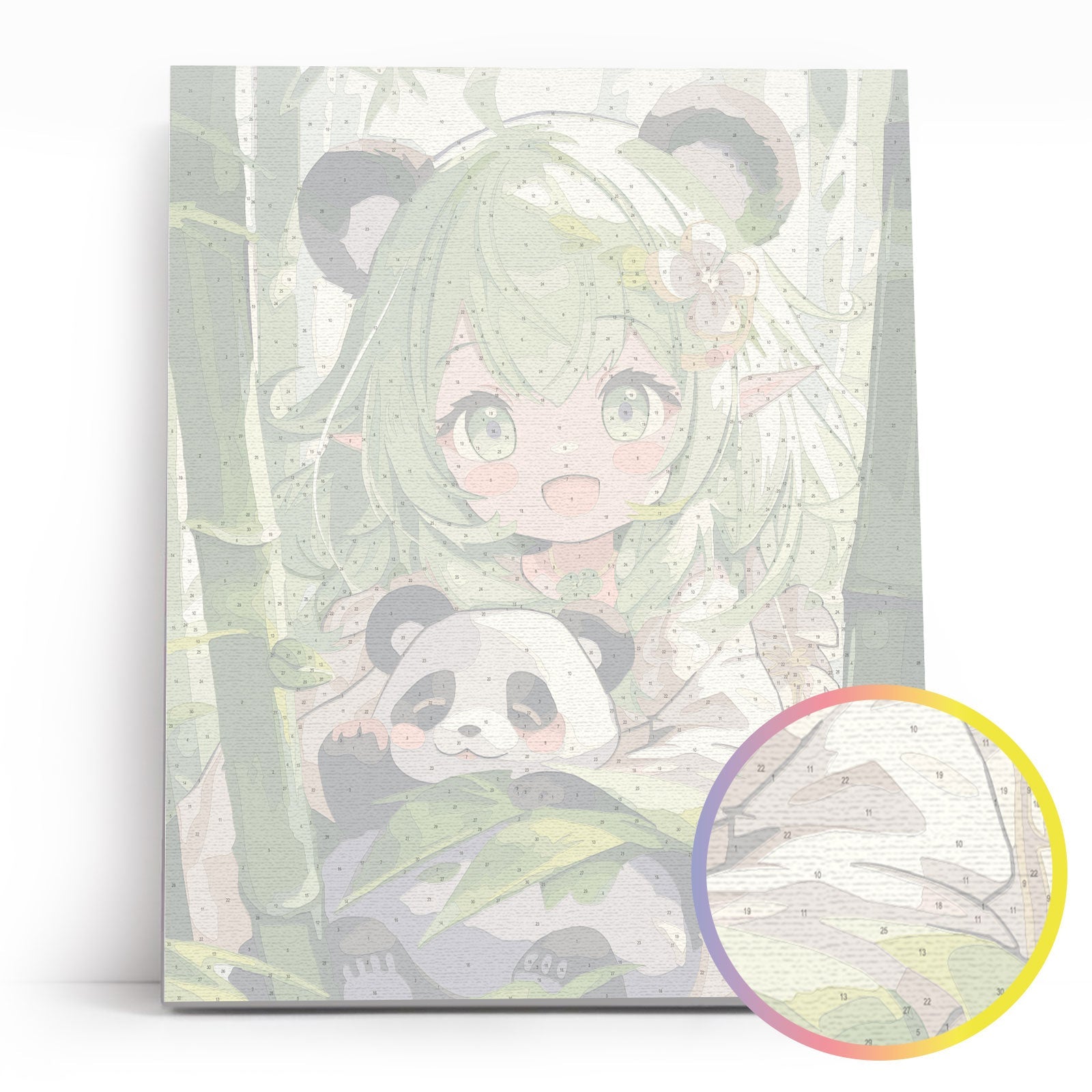 Paint by Numbers 40x50 cm | A girl with a panda (MG2488e) – Painting by numbers | Varvikas.Shop