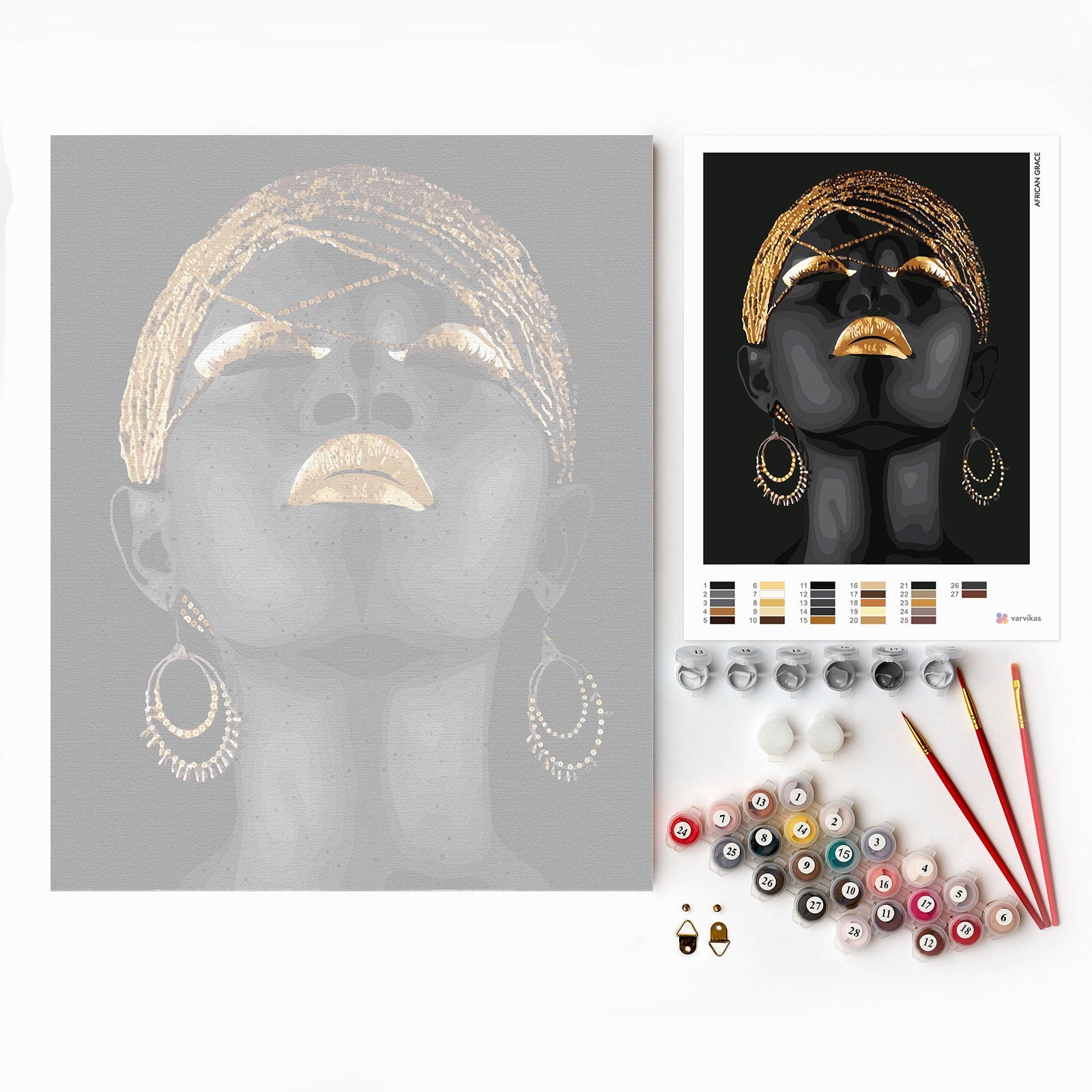 Paint by Numbers 40x50 cm | African grace (MG2491e) – Painting by numbers | Varvikas.Shop