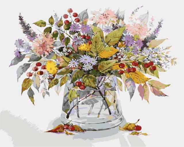 Paint by Numbers 40x50 cm | Autumn bouquet (MG2058e) – Painting by numbers | Varvikas.Shop