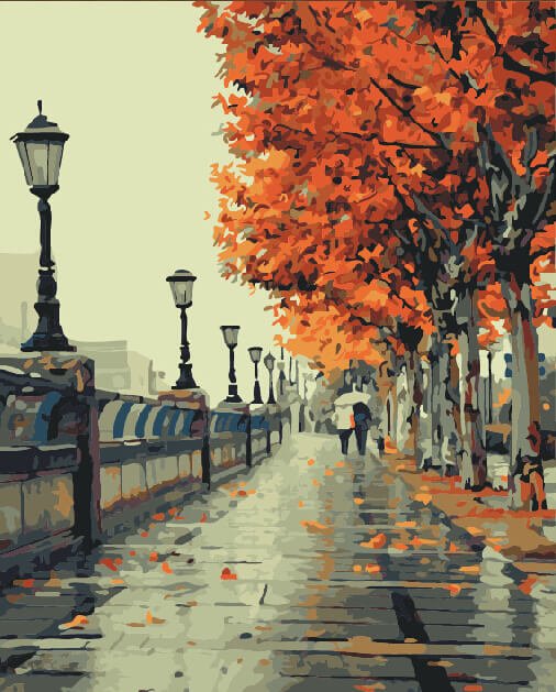 Paint by Numbers 40x50 cm | Autumn (MG539e) – Painting by numbers | Varvikas.Shop
