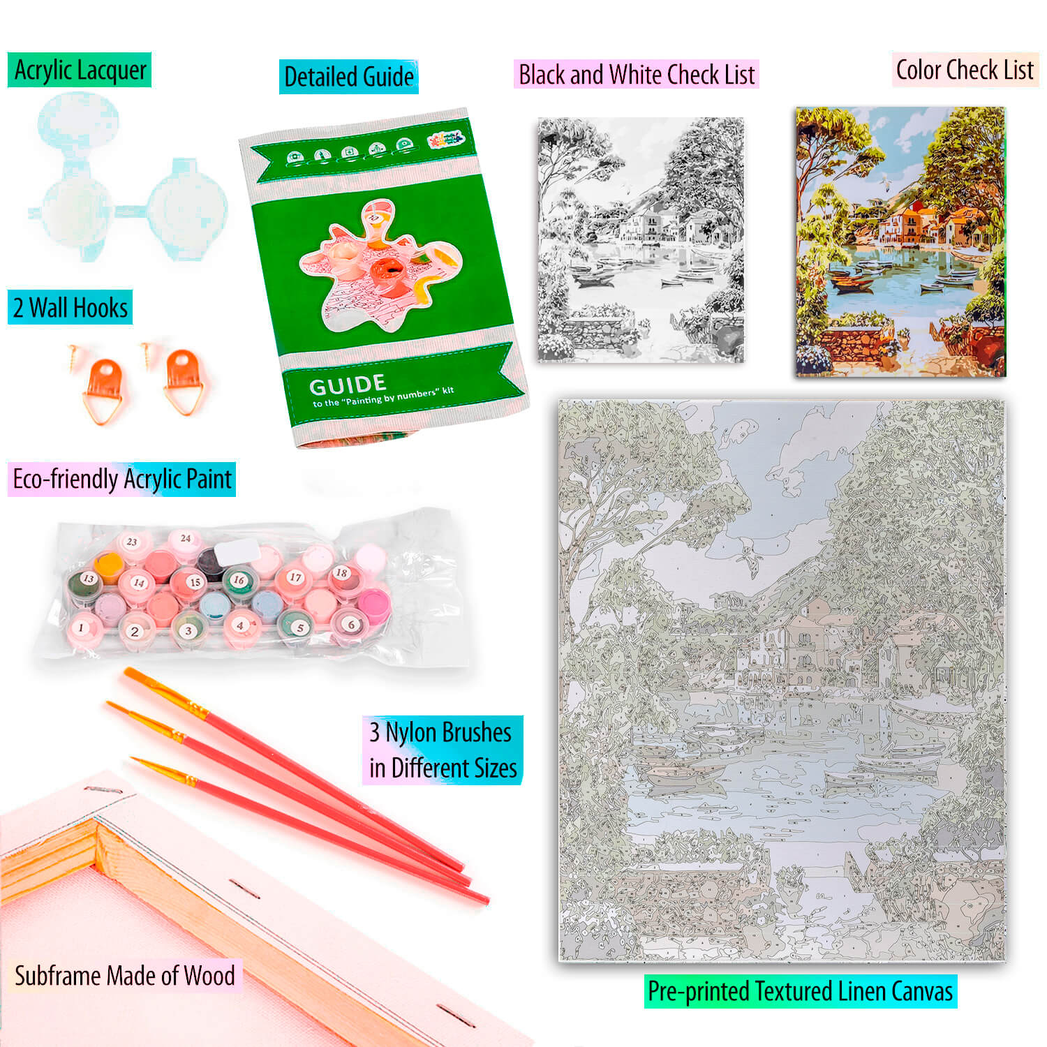 Paint by Numbers 40x50 cm | Bay of happiness (MG2098e) – Painting by numbers | Varvikas.Shop