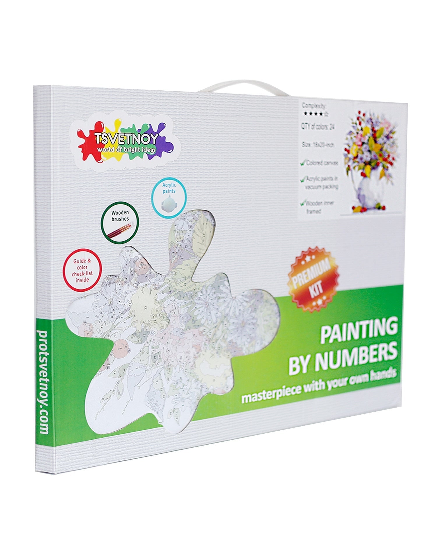 Paint by Numbers 40x50 cm | Bouquet with dandelions and berries (MG2059e) – Painting by numbers | Varvikas.Shop