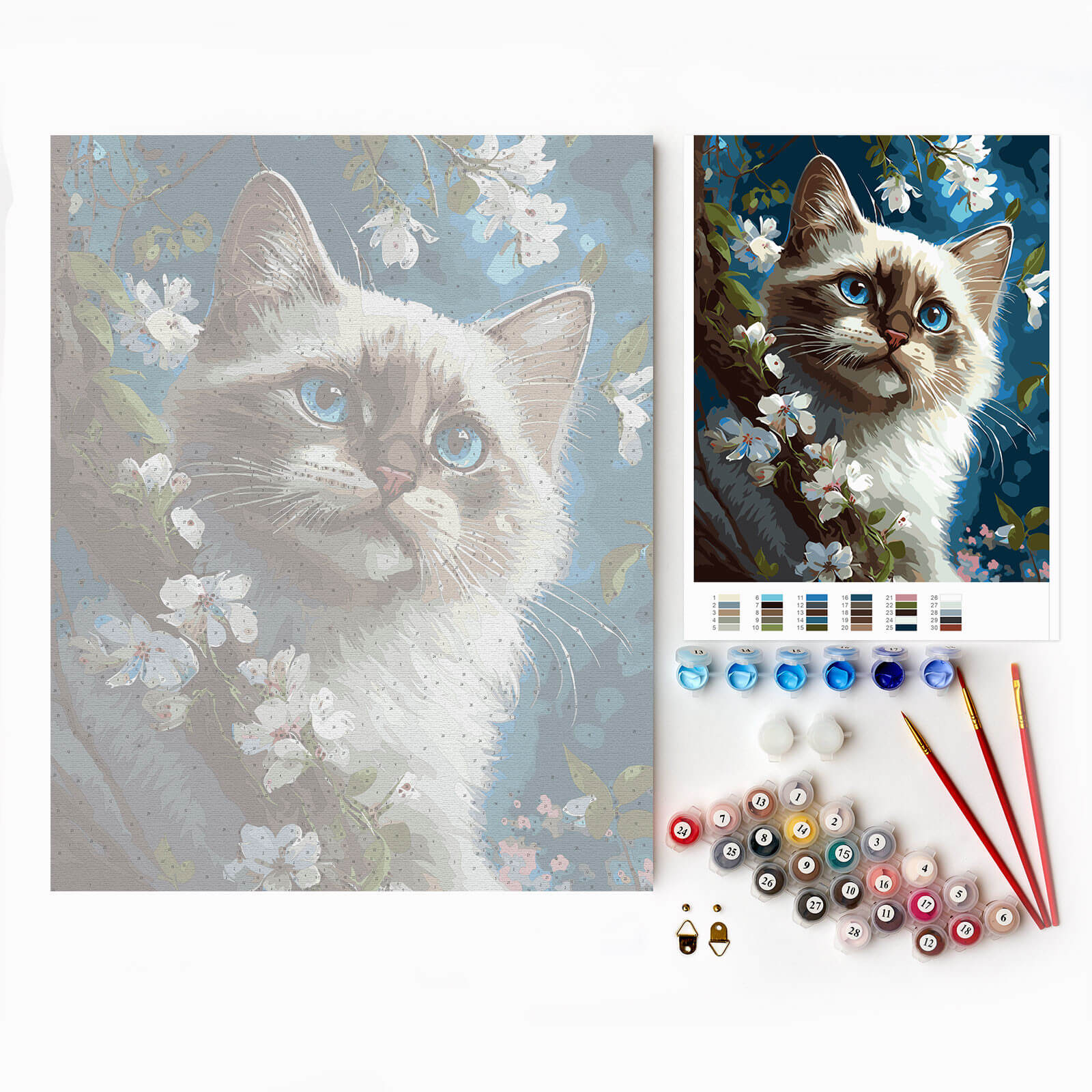 Paint by Numbers 40x50 cm | Cat's harmony (MG2476e) – Painting by numbers | Varvikas.Shop