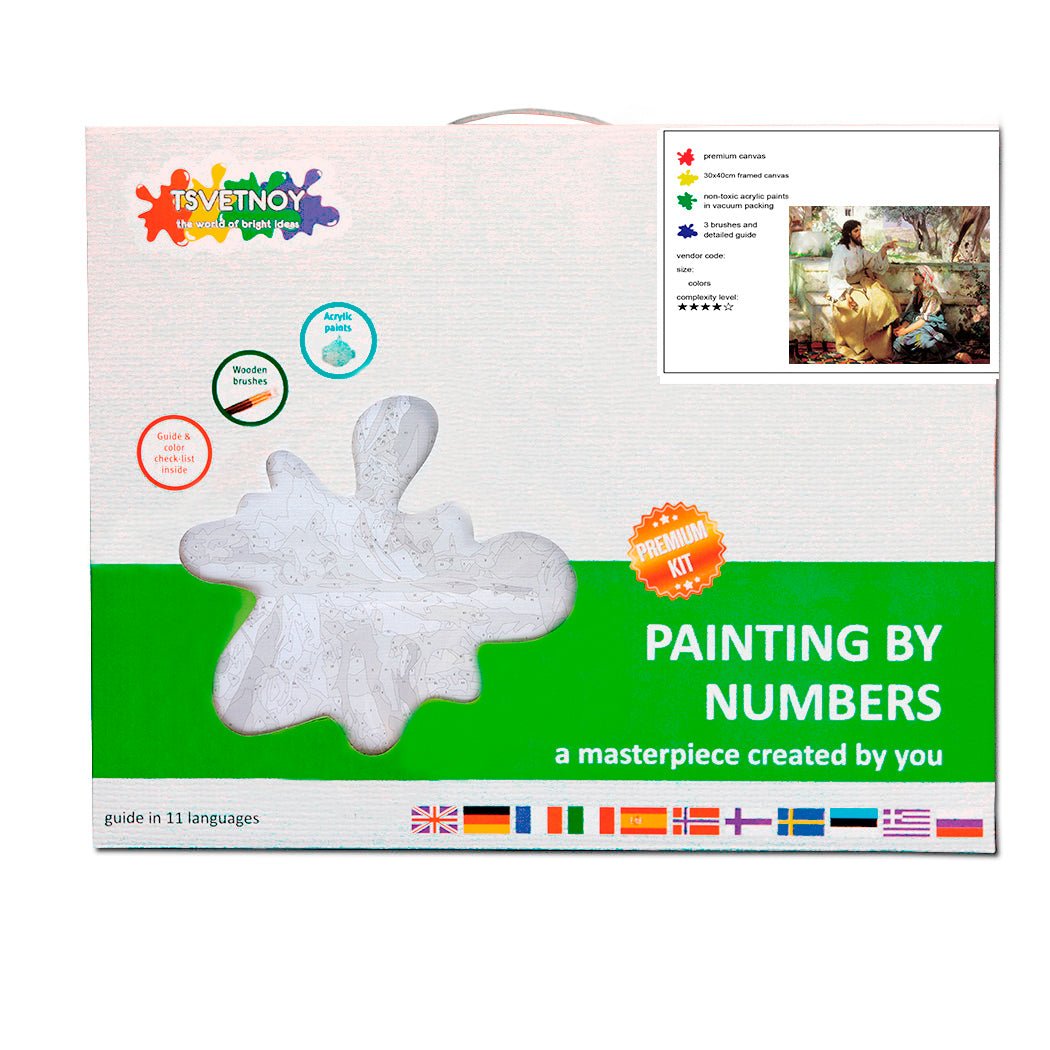 Paint by Numbers 40x50 cm | Christ and the Samaritan Woman (MG2155e) – Painting by numbers | Varvikas.Shop