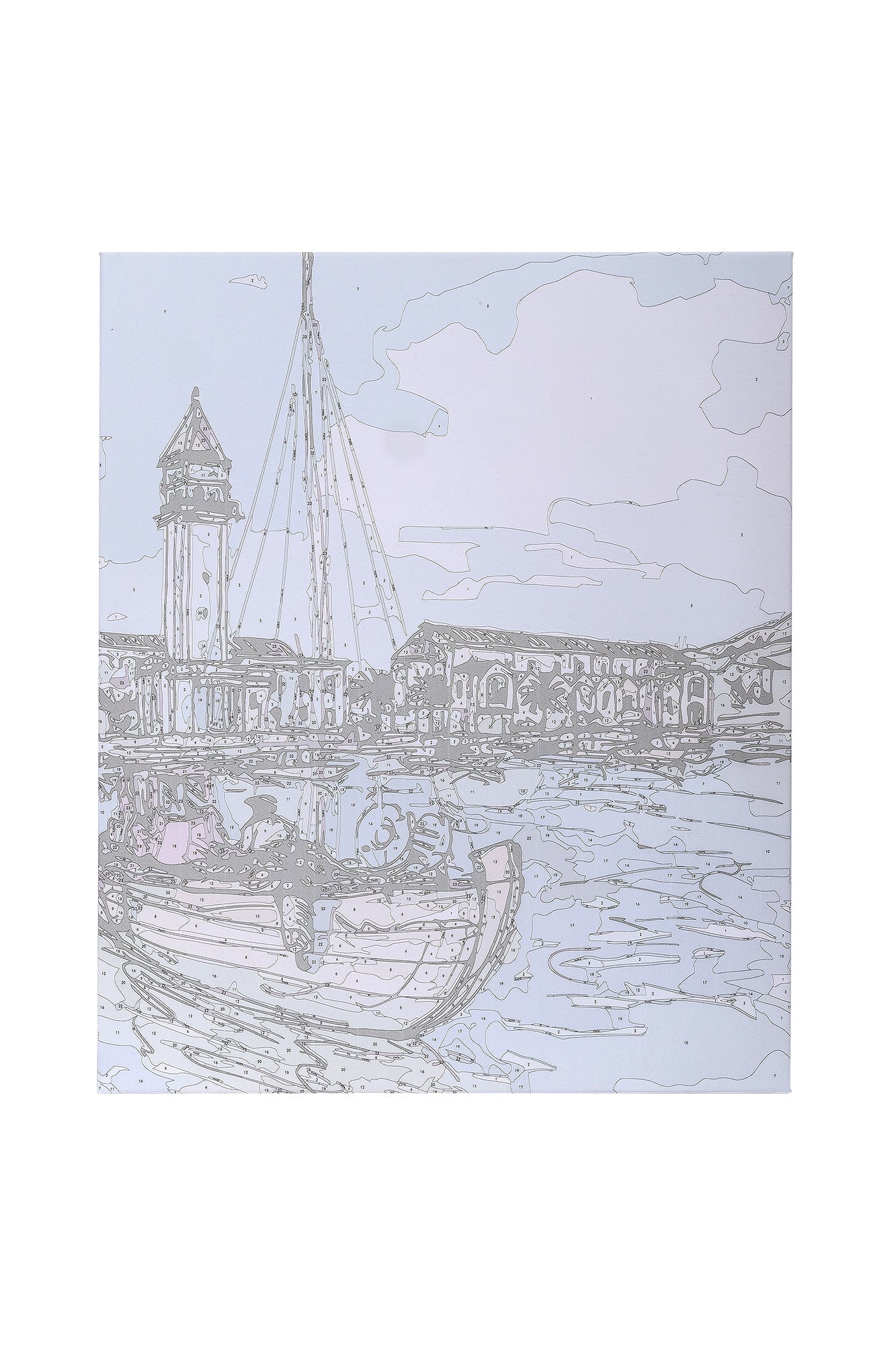 Paint by Numbers 40x50 cm | Coastal Town (MG2097e) – Painting by numbers | Varvikas.Shop