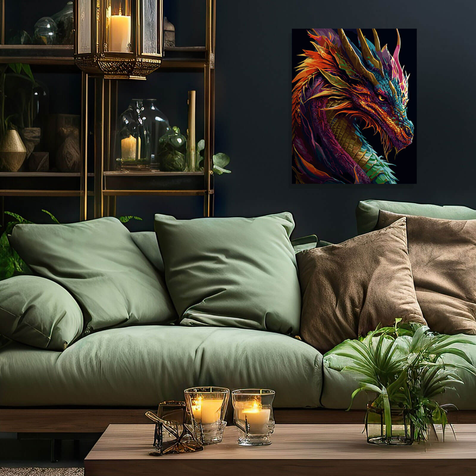 Paint by Numbers 40x50 cm | Dragon figure (MG2470e) – Painting by numbers | Varvikas.Shop