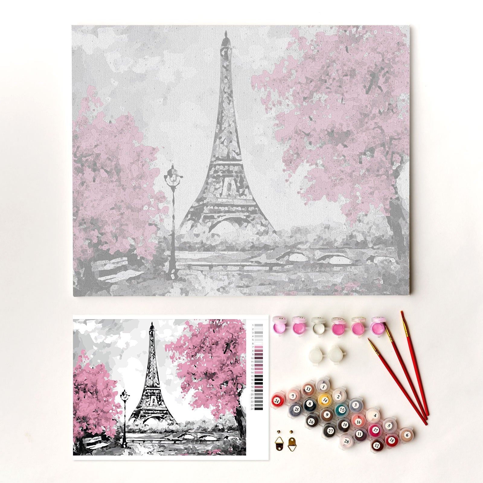 Paint by Numbers 40x50 cm | Eiffel Tower in Bloom (MG2166e) – Painting by numbers | Varvikas.Shop