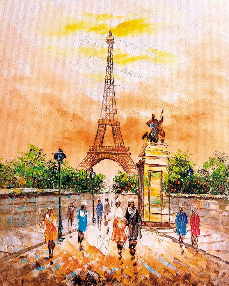Paint by Numbers 40x50 cm | Eiffel Tower (MG2405e) – Painting by numbers | Varvikas.Shop