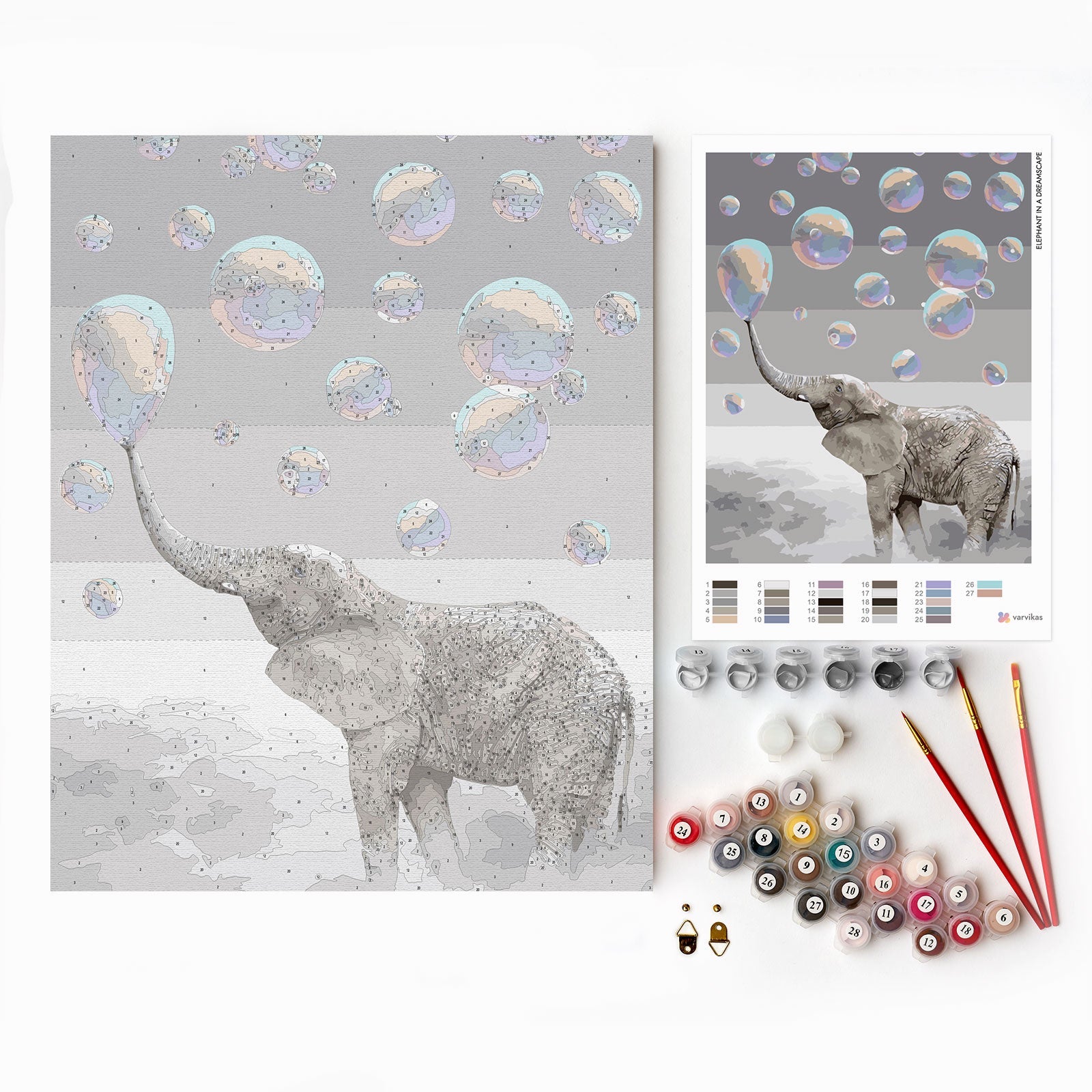 Paint by Numbers 40x50 cm | Elephant in a Dreamscape (MG2492e) – Painting by numbers | Varvikas.Shop