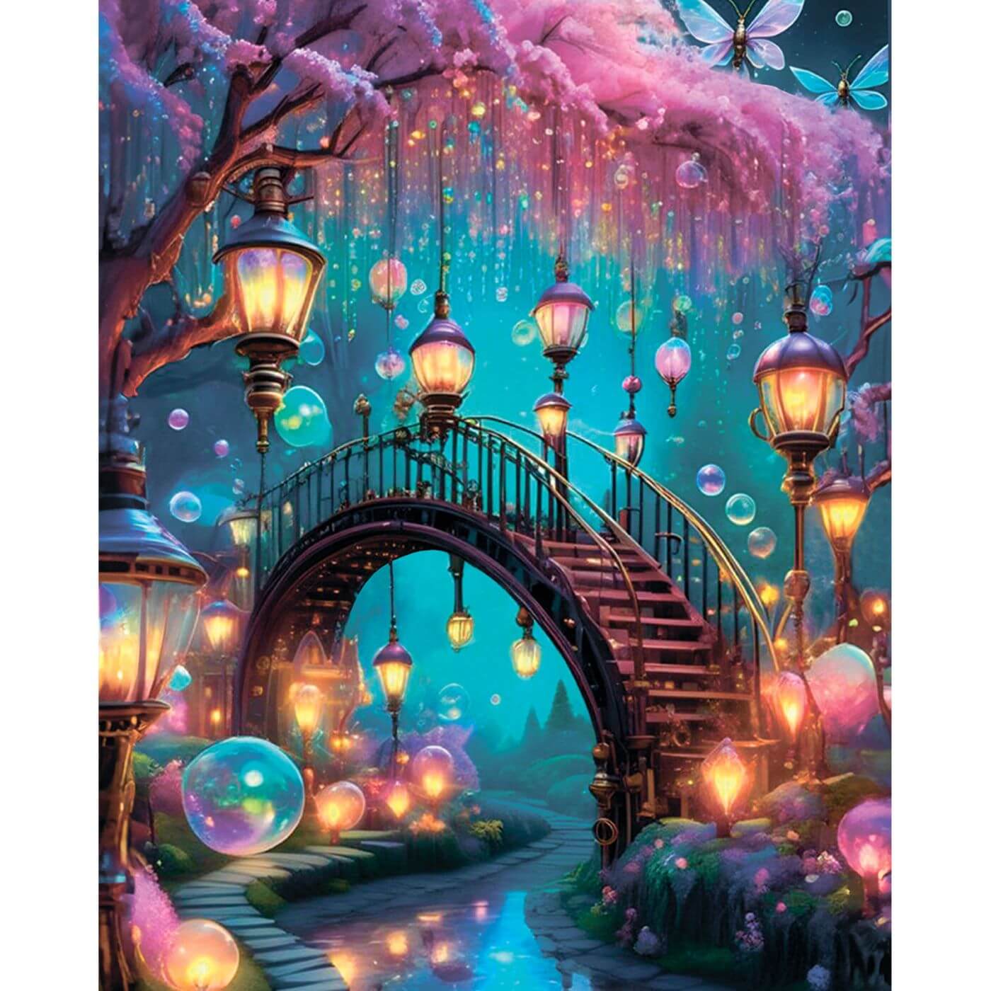 Paint by Numbers 40x50 cm | Enchanted Street (MG2496e) – Painting by numbers | Varvikas.Shop