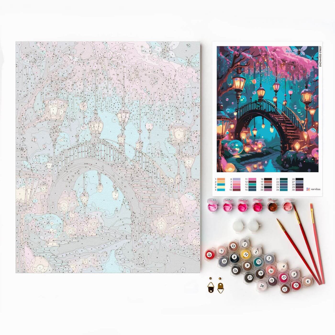 Paint by Numbers 40x50 cm | Enchanted Street (MG2496e) – Painting by numbers | Varvikas.Shop