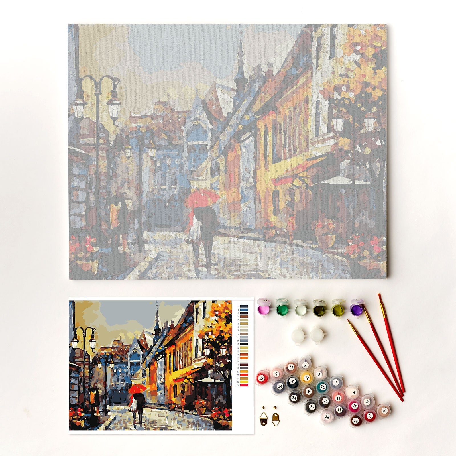 Paint by Numbers 40x50 cm | European Town (MG2159e) – Painting by numbers | Varvikas.Shop
