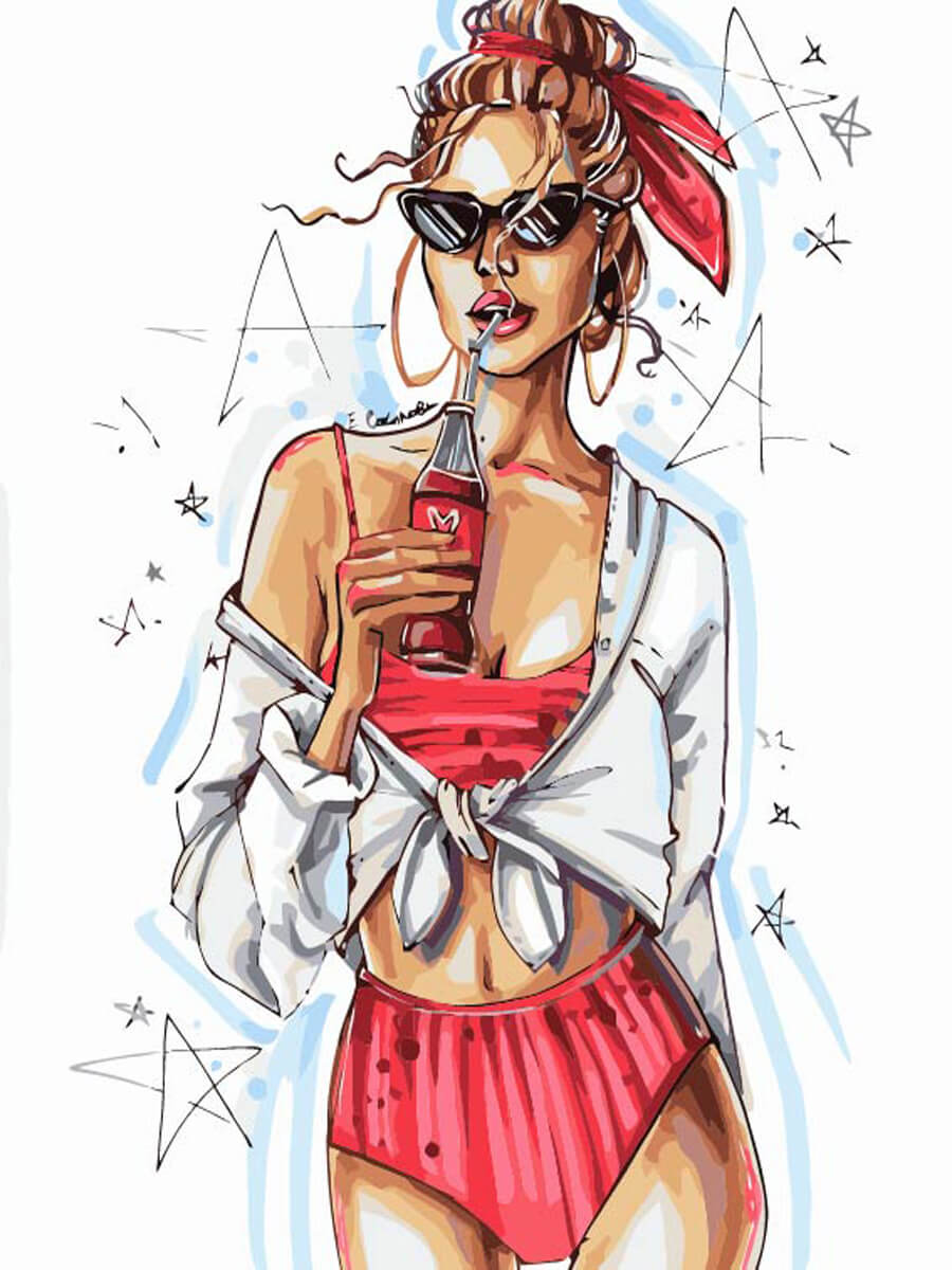 Paint by Numbers 40x50 cm | Fashionable (MG2129e) – Painting by numbers | Varvikas.Shop
