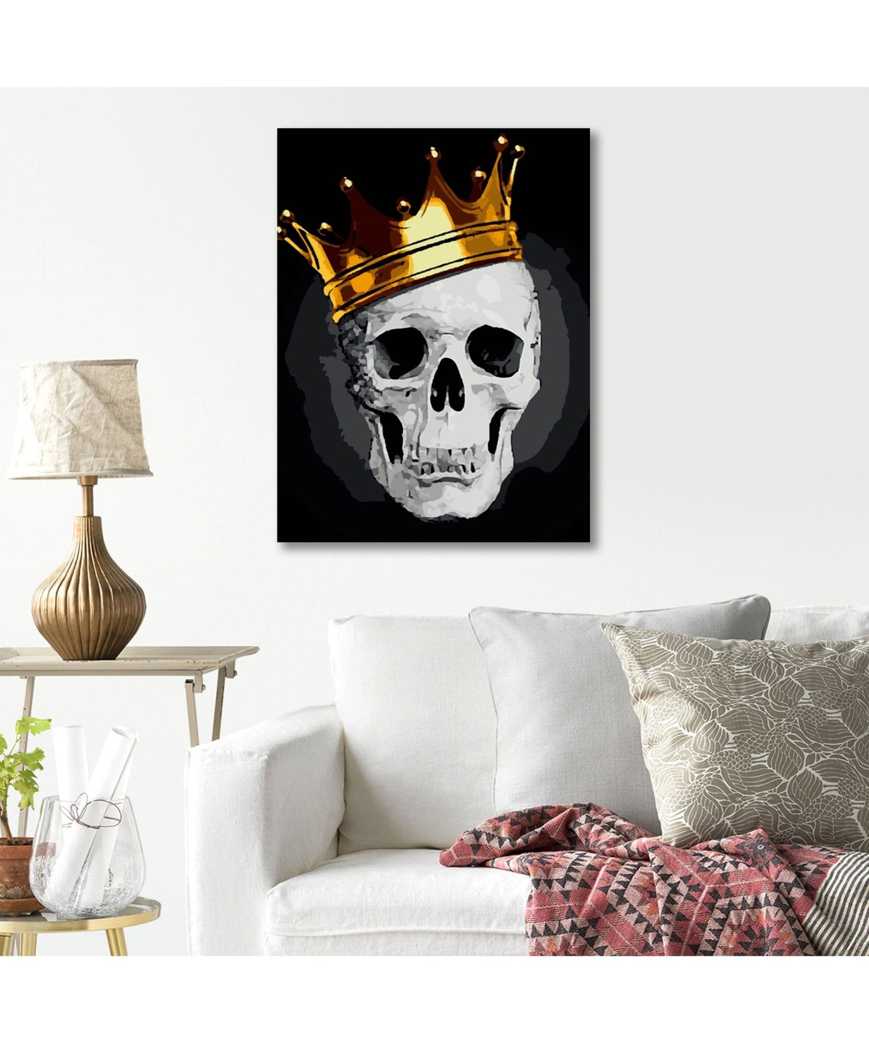 Paint by Numbers 40x50 cm | Fashionable Skull (MG2143e) – Painting by numbers | Varvikas.Shop