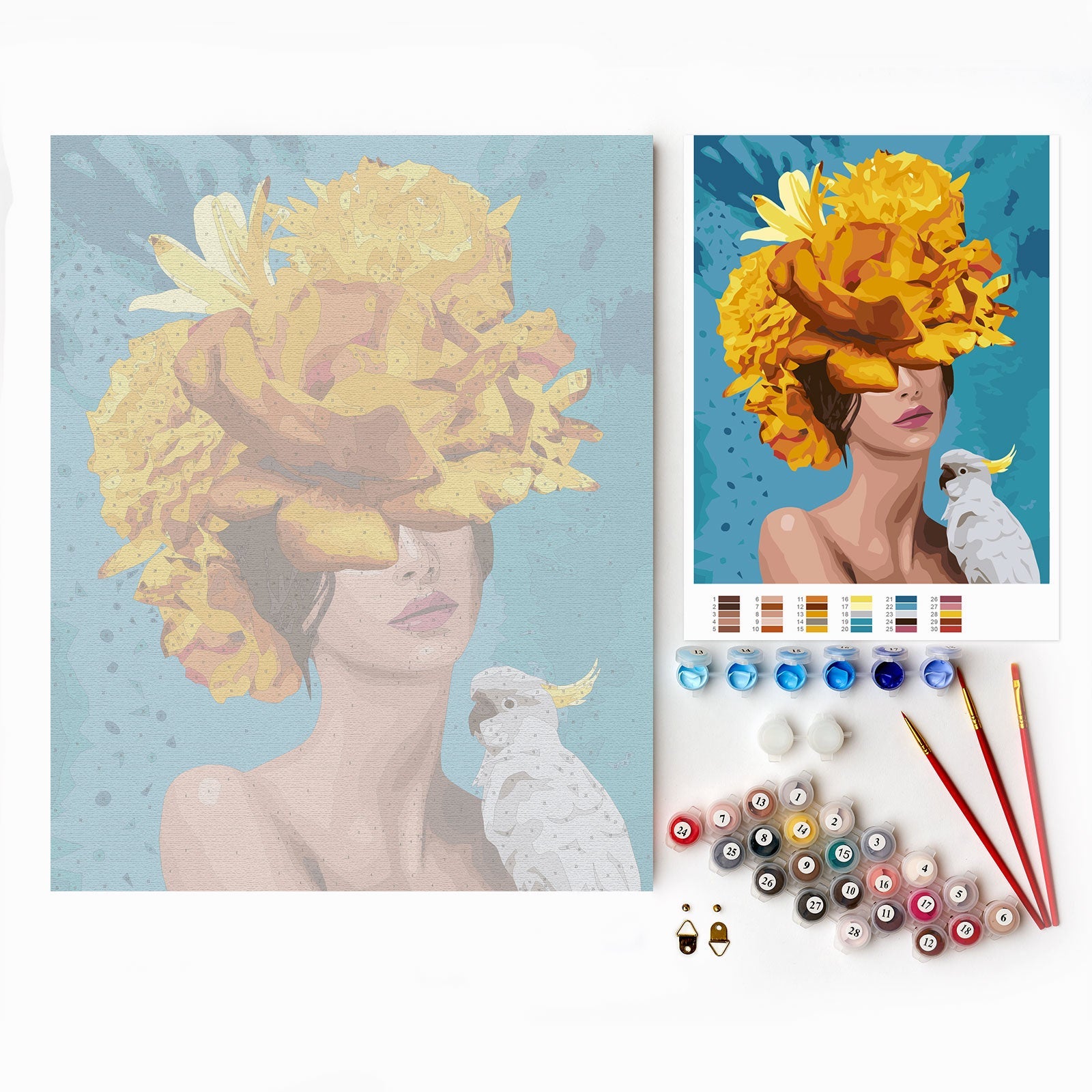 Paint by Numbers 40x50 cm | Flower Dream in Orange (MG2429e) – Painting by numbers | Varvikas.Shop