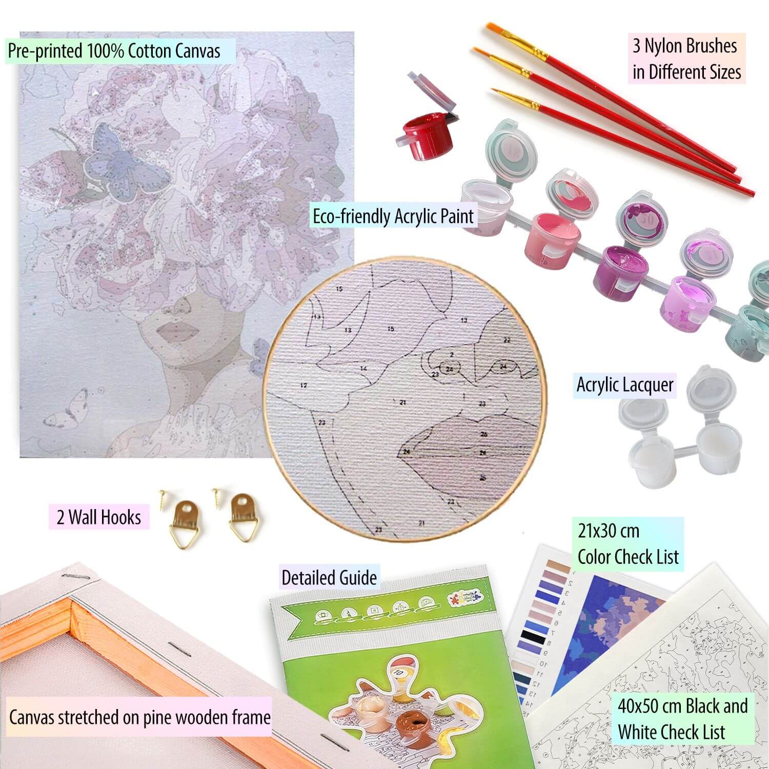 Paint by Numbers 40x50 cm | Flower Dream in Pink (MG2427e) – Painting by numbers | Varvikas.Shop