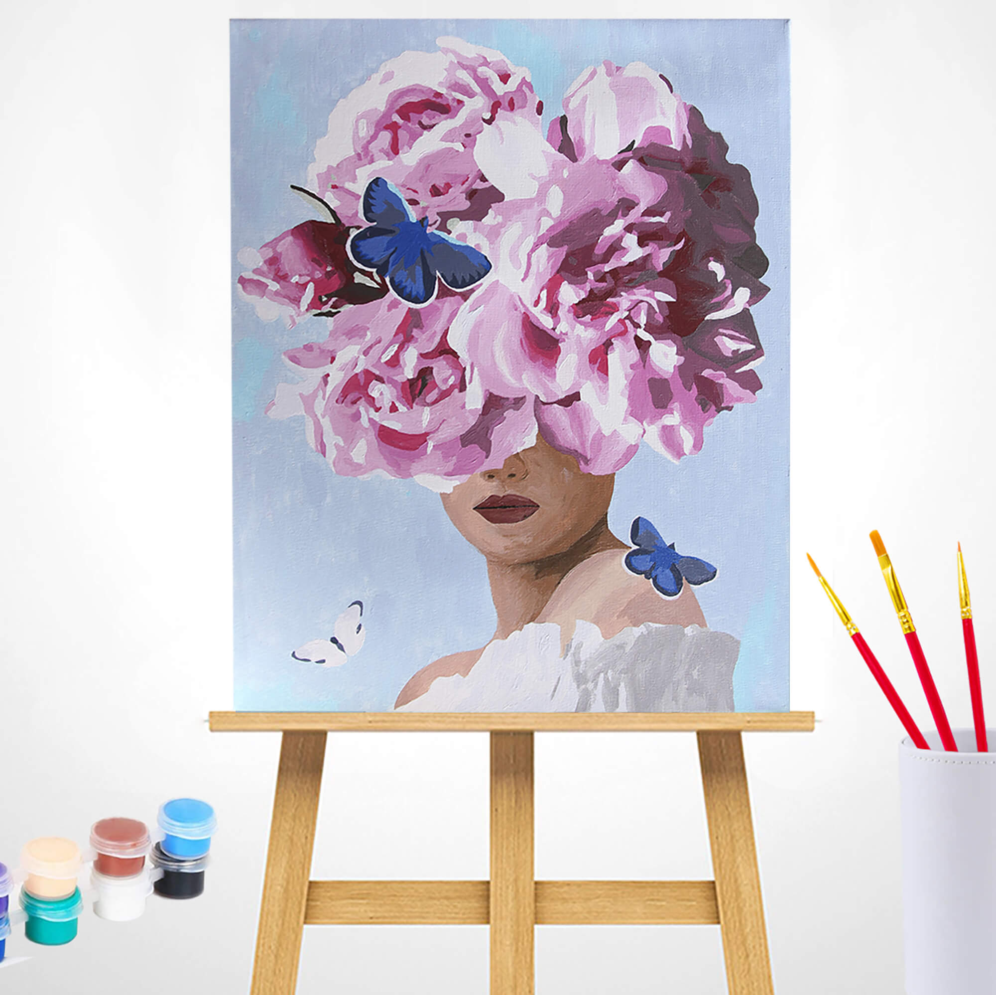 Paint by Numbers 40x50 cm | Flower Dream in Pink (MG2427e) – Painting by numbers | Varvikas.Shop