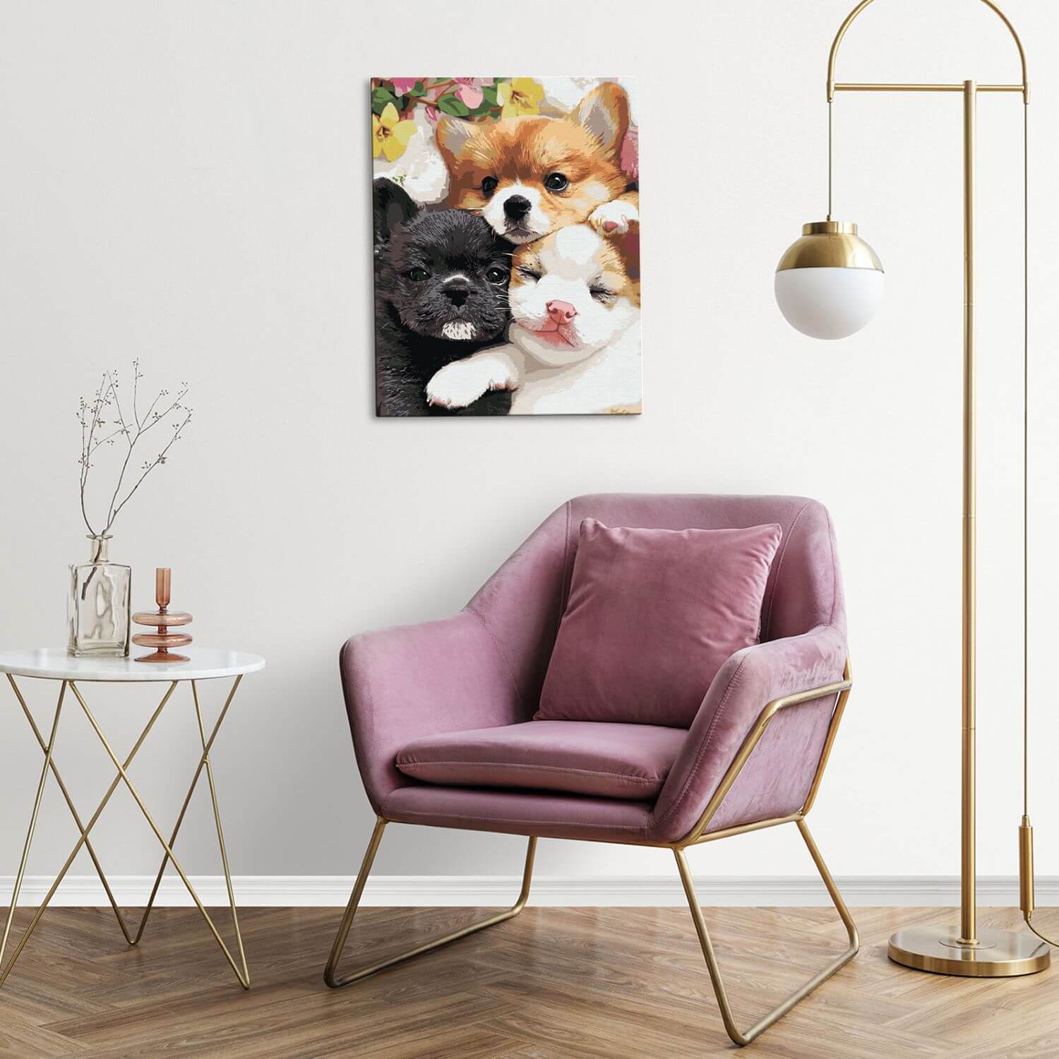 Paint by Numbers 40x50 cm | Fluffy Little Faces (MG2498e) – Painting by numbers | Varvikas.Shop