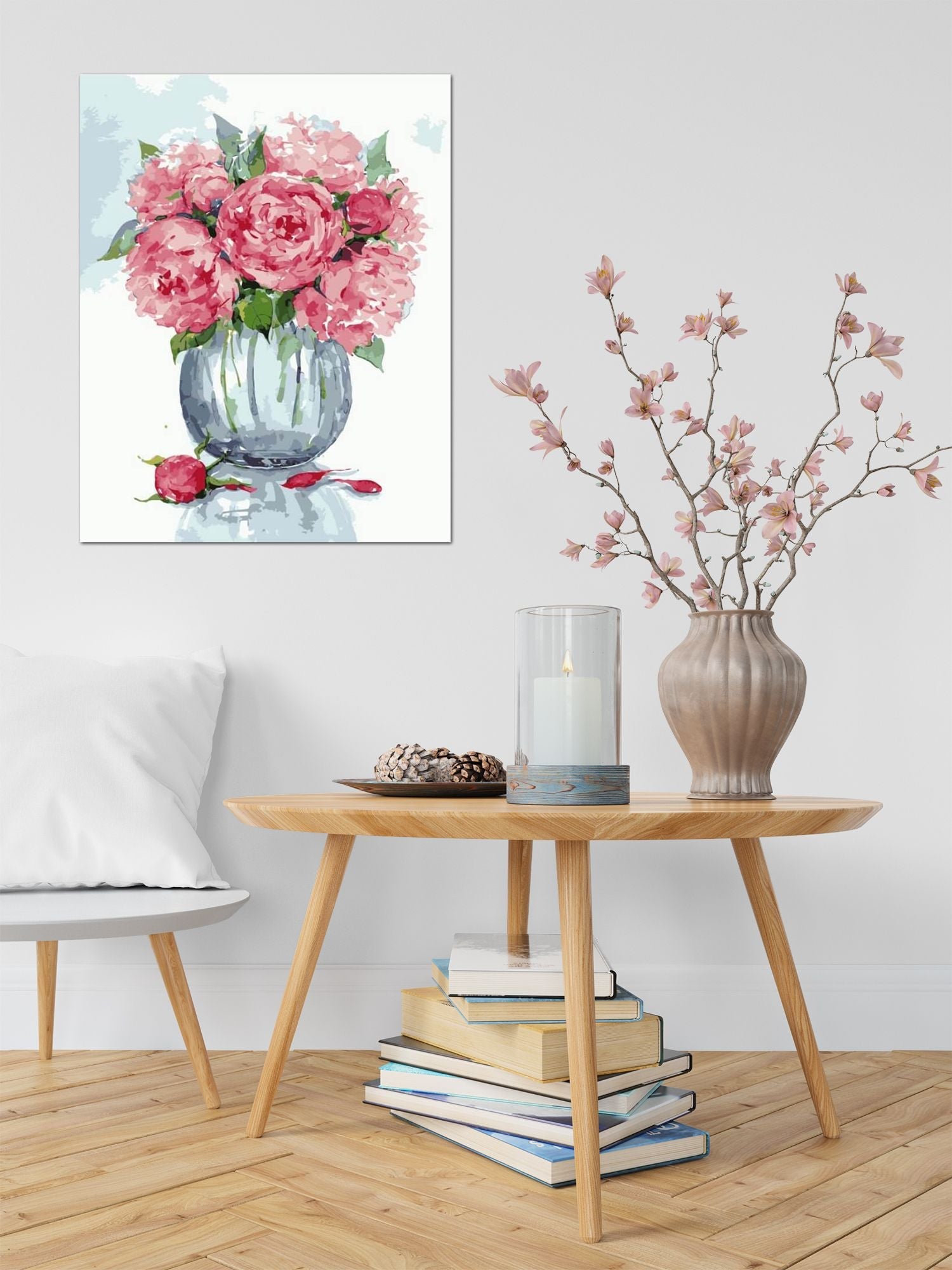 Paint by Numbers 40x50 cm | Gentle peonies (MG2065e) – Painting by numbers | Varvikas.Shop