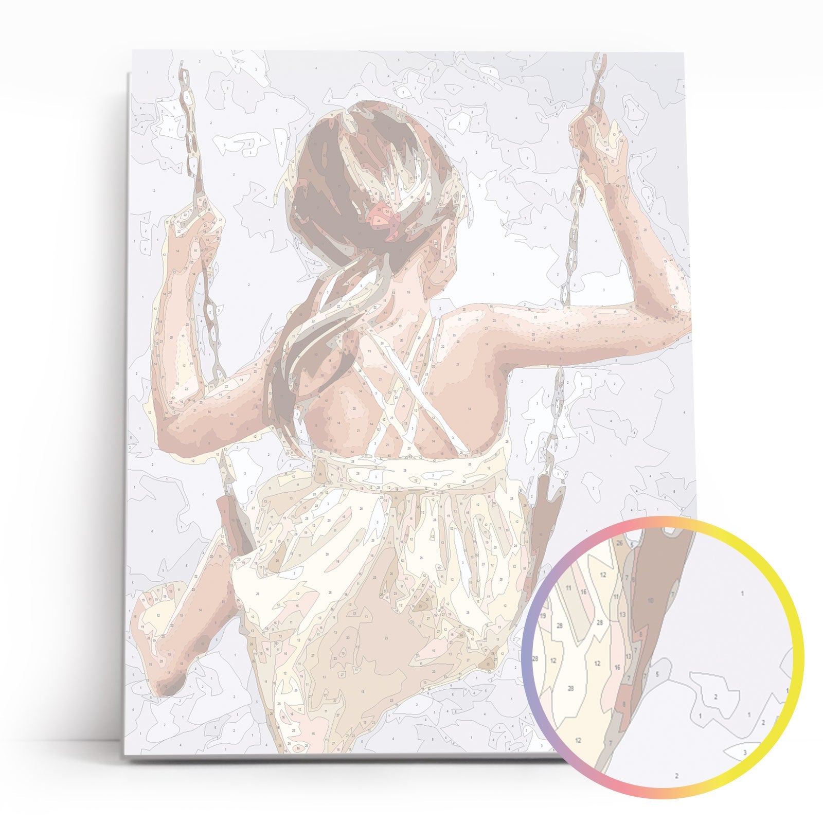 Paint by Numbers 40x50 cm | Happiness on the Swing (MG2106e) – Painting by numbers | Varvikas.Shop