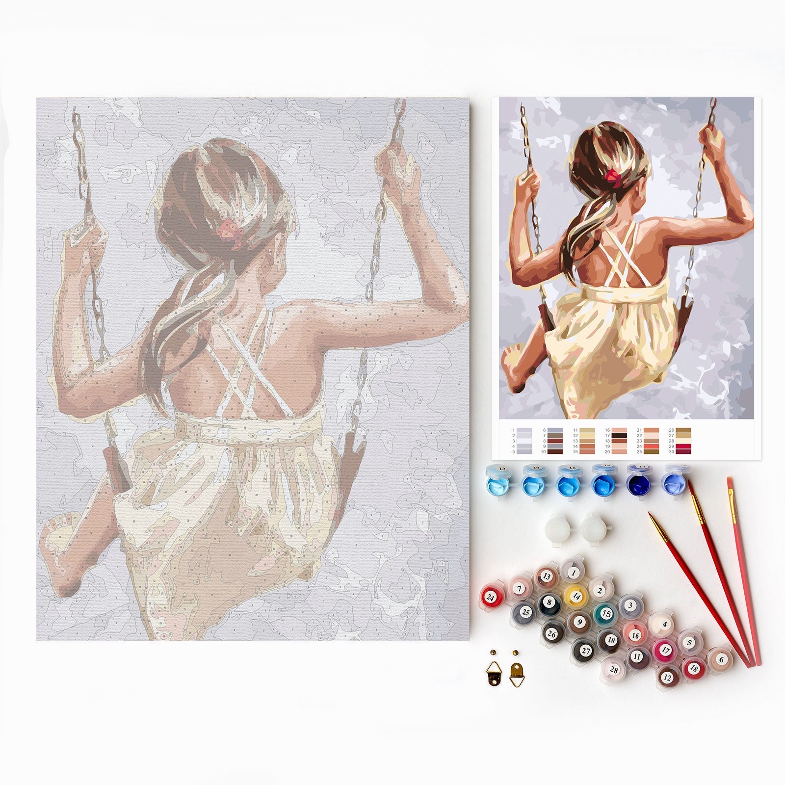 Paint by Numbers 40x50 cm | Happiness on the Swing (MG2106e) – Painting by numbers | Varvikas.Shop