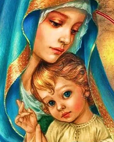 Paint by Numbers 40x50 cm | Holy Mother (MG2148e) – Painting by numbers | Varvikas.Shop