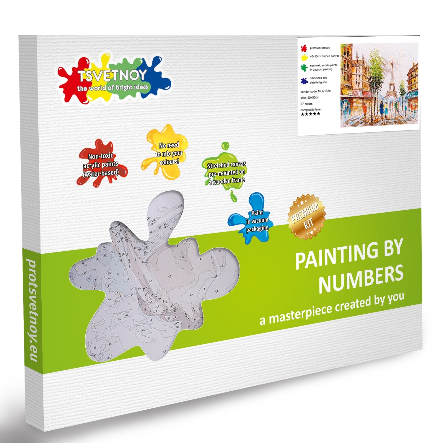 Paint by Numbers 40x50 cm | Impression of Paris (MG2163e) – Painting by numbers | Varvikas.Shop